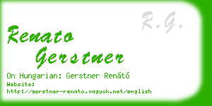 renato gerstner business card